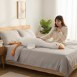 Large 155cm goose body pillow plush with an orange beak and feet
