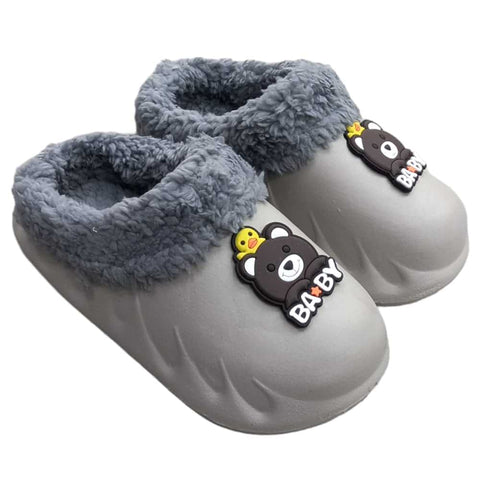 Grey Bear Baby  Slippers