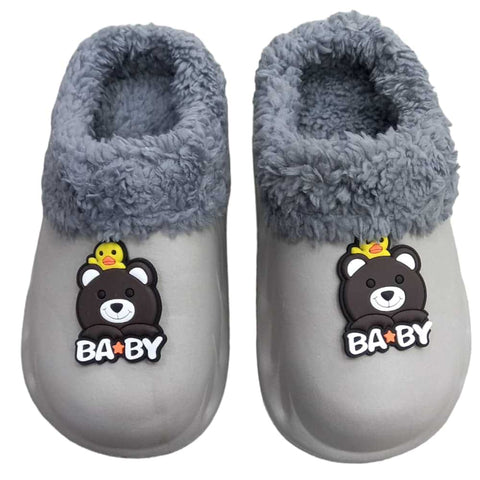 Grey Bear Baby  Slippers