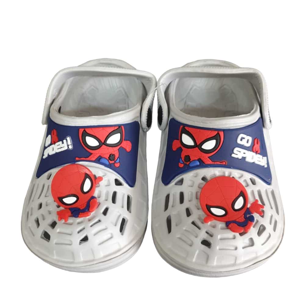 Grey Go Spidey Crocs