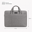 Grey laptop bag with front pockets and carry handles, Jack Gifts Online Lebanon