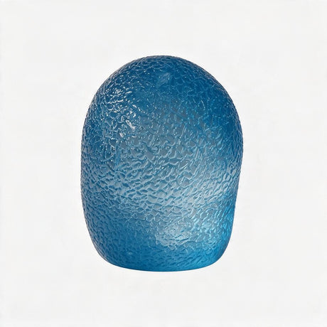 Blue gumdrop squishy with a frosted sugar coated surface