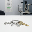 Keychain with glasses charms and Handmade With Love and Thank You plaques