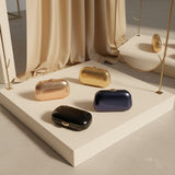 Hard case evening clutches in rose gold, gold, navy and black – Jack Gifts Online Lebanon