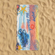 Hello Summer starfish and palm print beach towel, Jack Gifts Online Lebanon