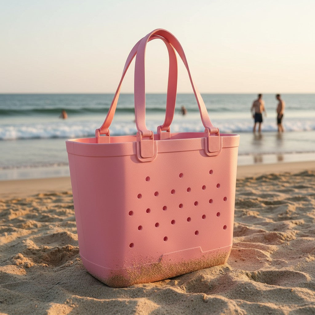Large hot pink EVA beach tote bag with drainage holes, Jack Gifts Lebanon