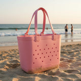Large hot pink EVA beach tote bag with drainage holes, Jack Gifts Lebanon