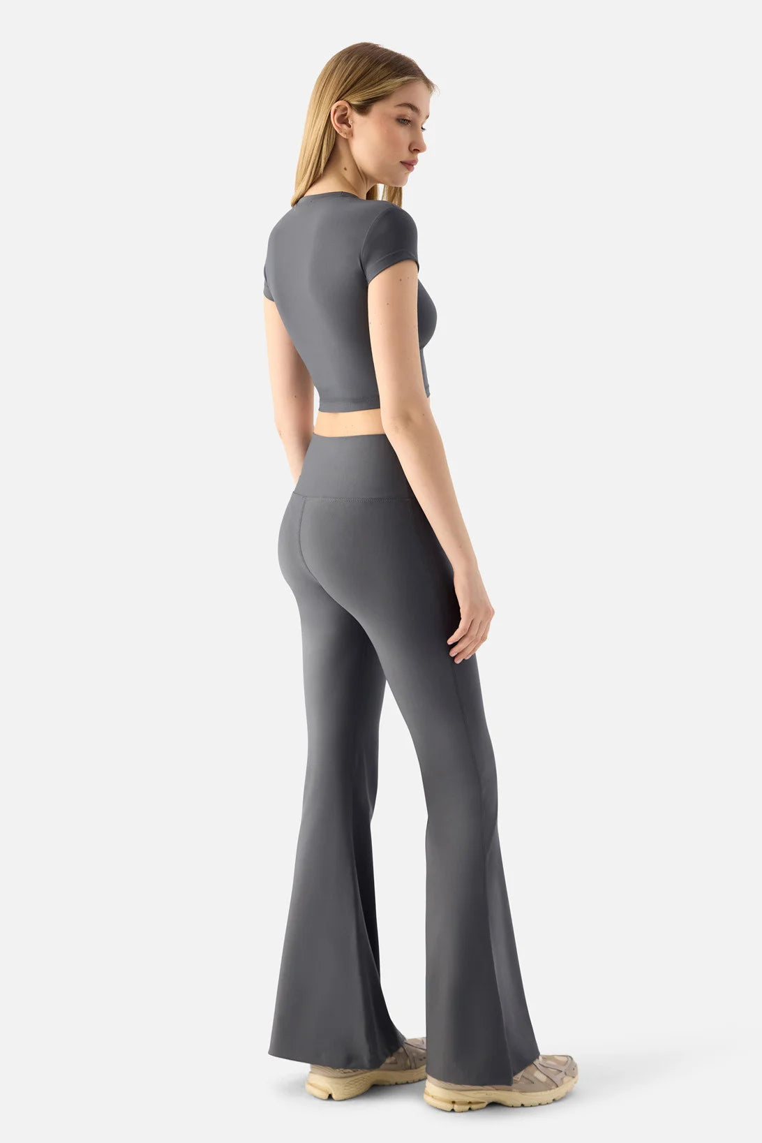 Grey Wide Leg Leggings