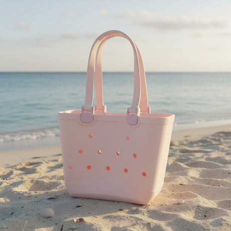 Kids ivory pink EVA beach tote bag with drainage holes, Jack Gifts Online Lebanon