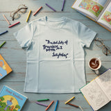 Light blue Jollytales quote women's t-shirt