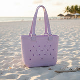 Medium lavender EVA beach tote bag with drainage holes, Jack Gifts Lebanon