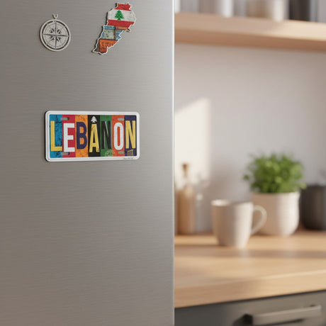 Colourful Lebanon licence plate souvenir fridge magnet, Jack Gifts Online Lebanon