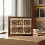 Lebanon heritage wall plaque with six bronze panels, Jack Gifts Online Lebanon