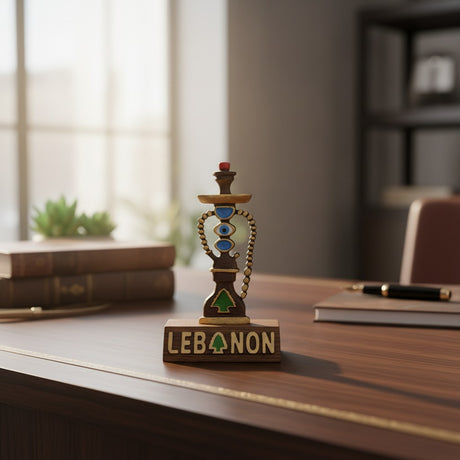 Lebanon hookah desk statue with blue evil eye stones, Jack Gifts Online Lebanon