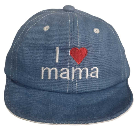 Light Blue I Heart Mama Jeans Hat