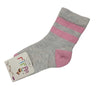 Light Grey And Pink Striped Socks