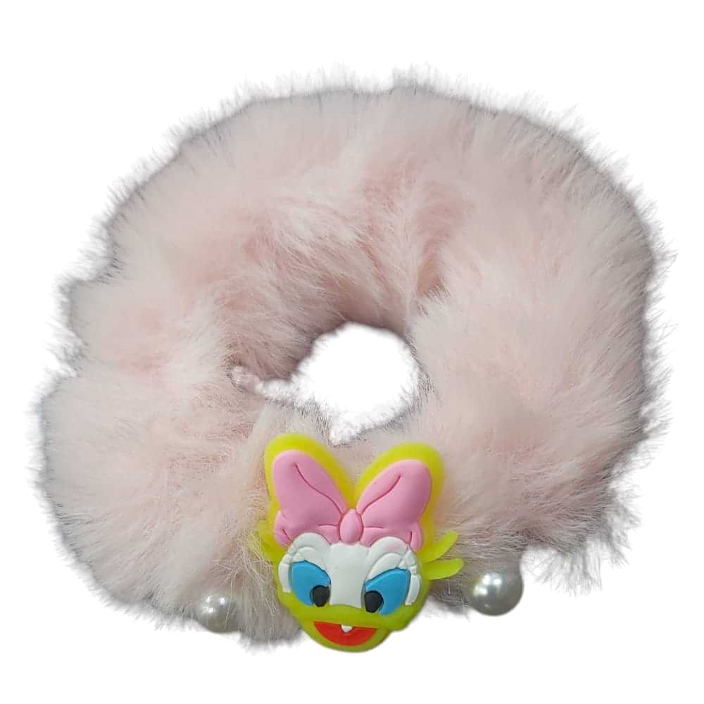 Light Pink Cartoon Fluffy Hair Tie 