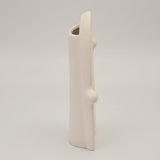 White oval ace vase with white background