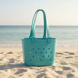 Medium mint EVA beach tote bag with drainage holes, Jack Gifts Lebanon