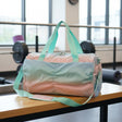 Pastel ombre gym duffel bag with mint green straps, Jack Gifts Online Lebanon