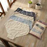 Women's navy and cream floral cotton brief multipack, Jack Gifts Online Lebanon