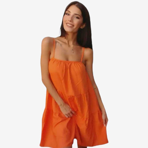 Orange Ruffle Dress 1
