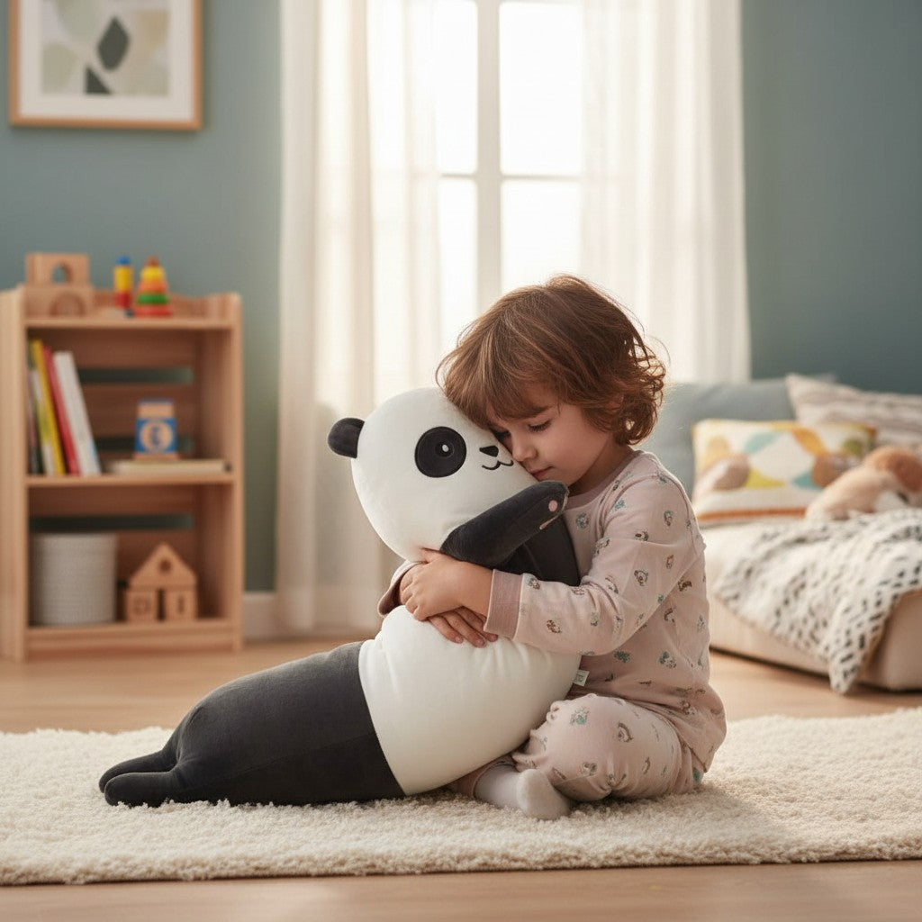 Black and white panda long body pillow plush toy, Jack Gifts Online Lebanon