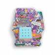 Pastel blue 4x4 magic cube on a colourful graffiti card