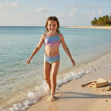 Pastel heart print bikini set worn on the beach, Jack Gifts Online Lebanon