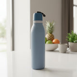 Matte finish insulated water bottle with contrast neck band