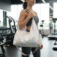 Pearl white iridescent gym bag worn over the shoulder, Jack Gifts Online Lebanon