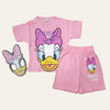 Pink Daisy Duck Shorts 3 Set