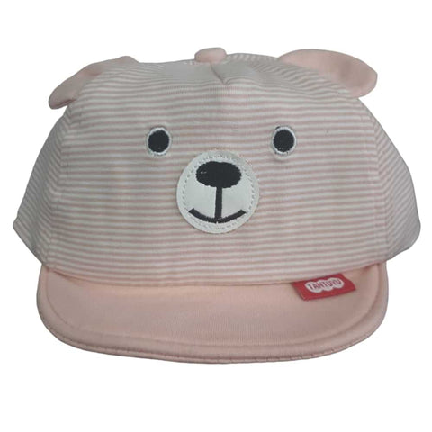 Pink Teddy Bear Striped Hat