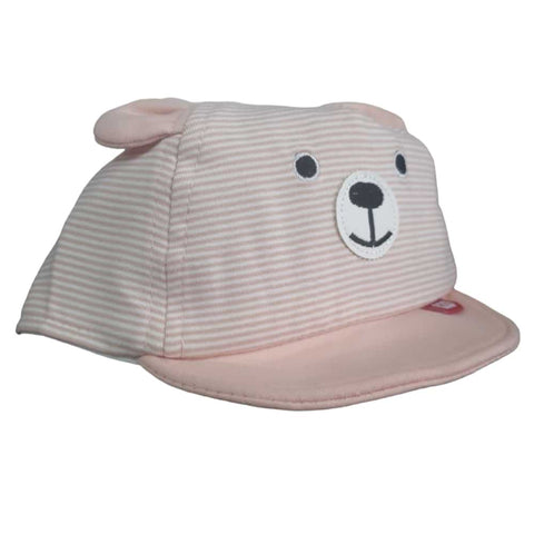 Pink Teddy Bear Striped Hat