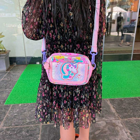 Pink Unicorn Crossbody Bag