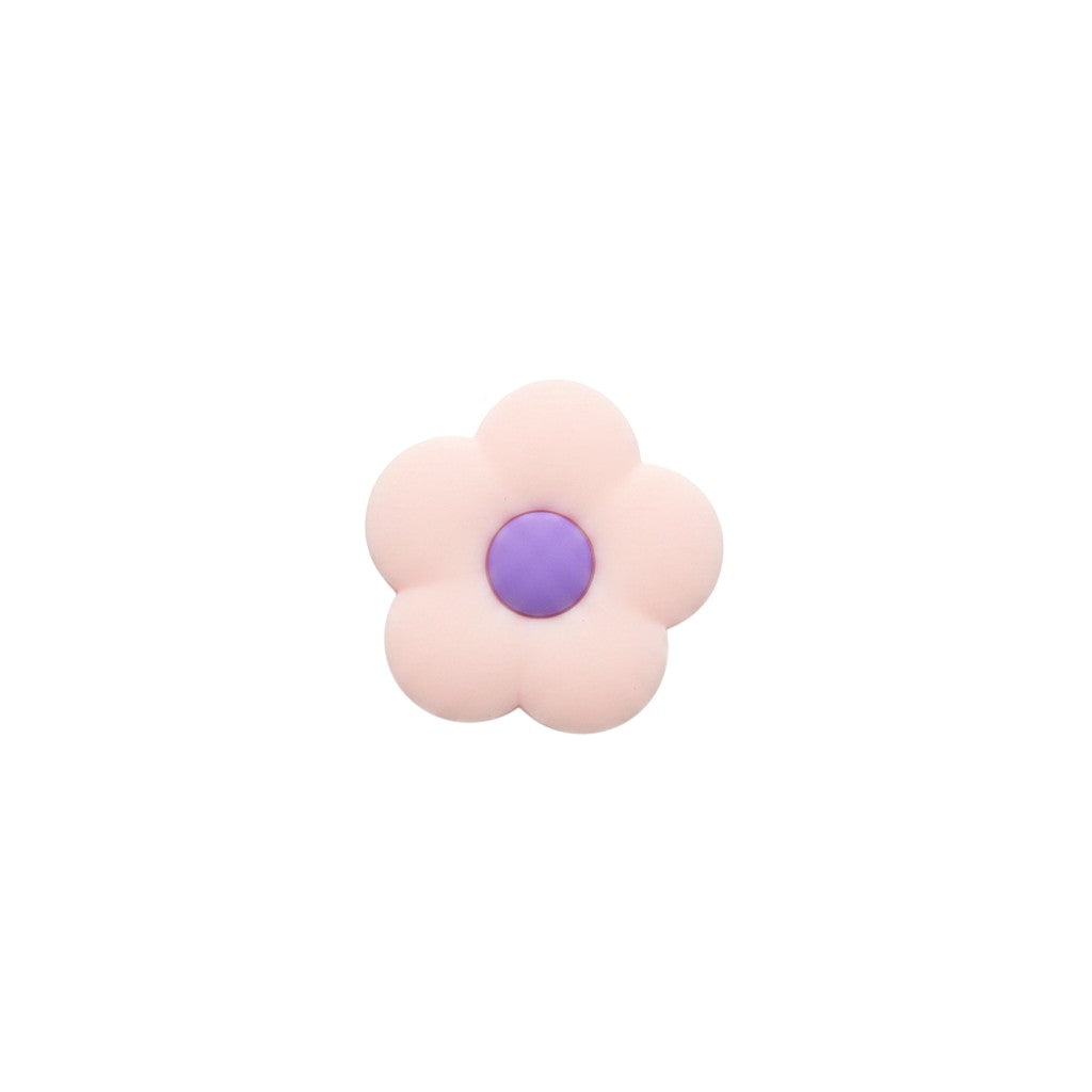 Pink flower charm pin with purple center for beach bags, Jack Gifts Online Lebanon