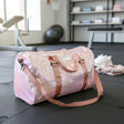Pink holographic gym duffel bag with peach straps, Jack Gifts Online Lebanon
