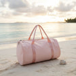 Pale pink kids beach duffle bag on the sand, Jack Gifts Online Lebanon