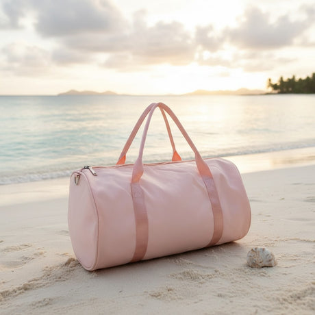 Pale pink kids beach duffle bag on the sand, Jack Gifts Online Lebanon