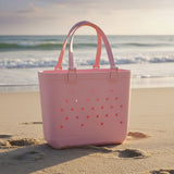Large pink EVA beach tote bag with drainage holes, Jack Gifts Online Lebanon