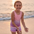 Pink ombre swim set worn on the beach, Jack Gifts Online Lebanon