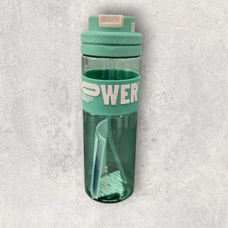 Mint green Power water bottle with a matching lid