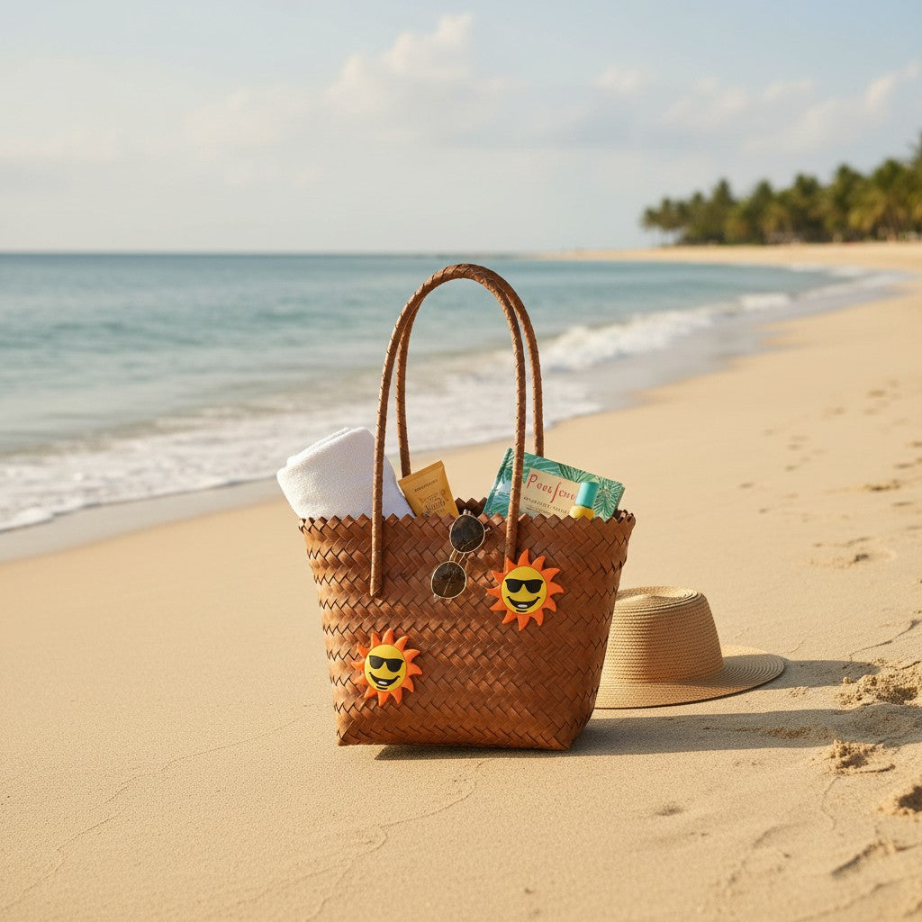 Brown Long Beach Tote