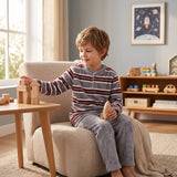 Grey Striped Fleece Kids PJ
