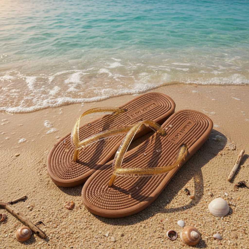 Textured Flip Flops