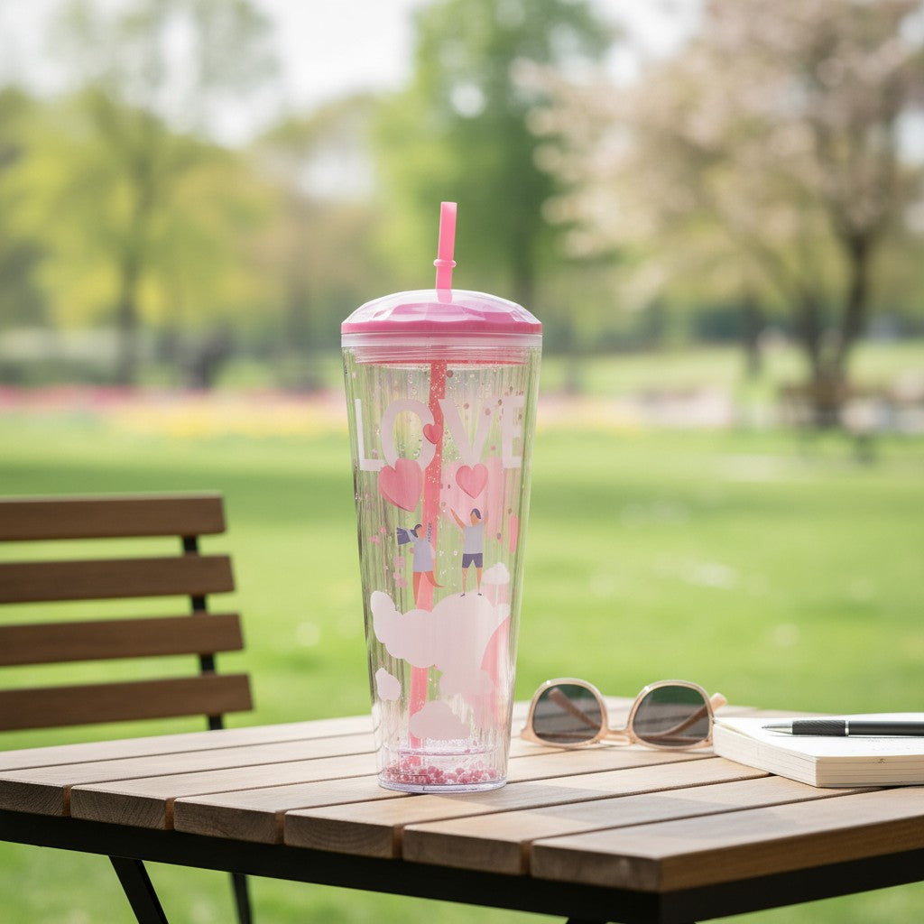 Pink Hearts Tumbler
