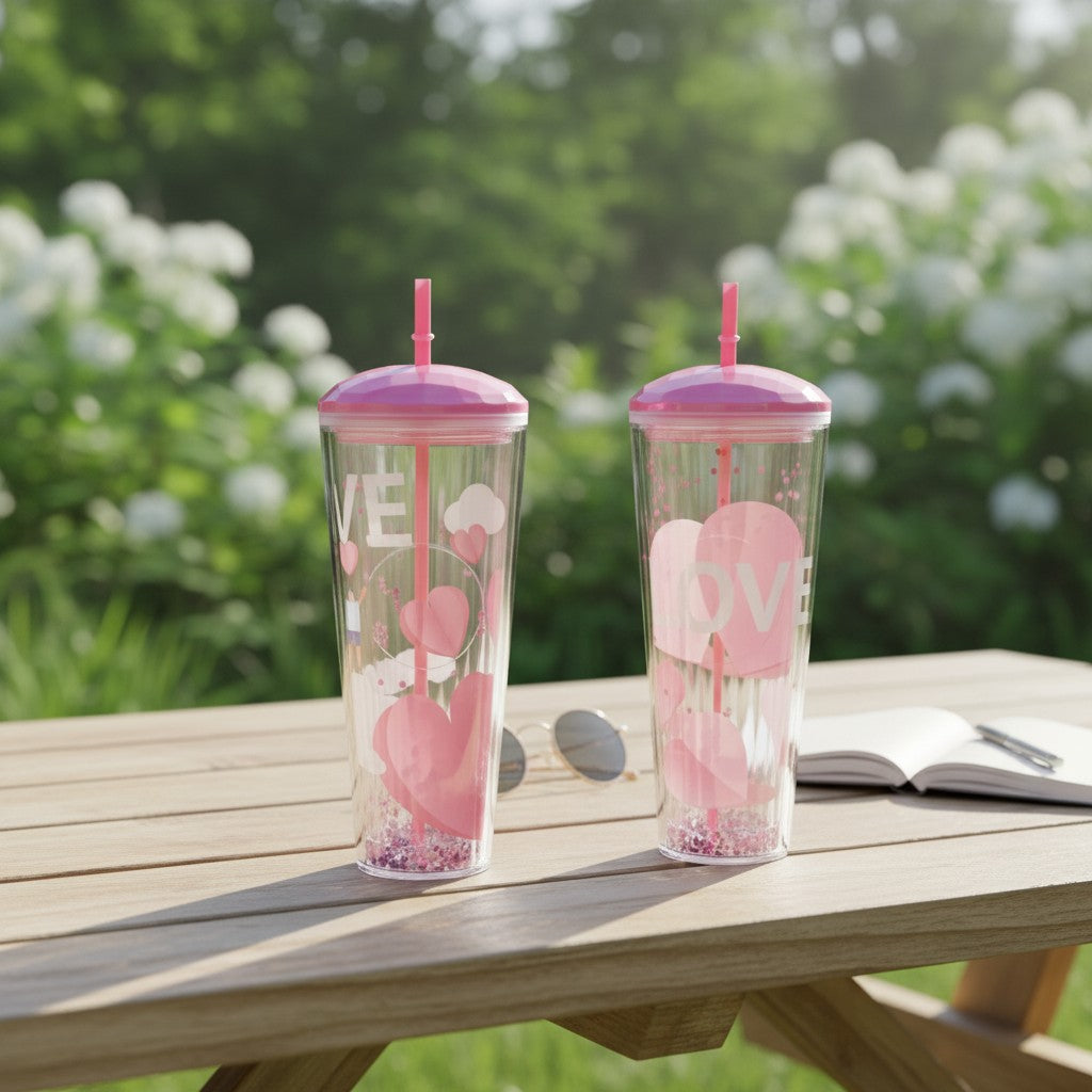 Pink Hearts Tumbler