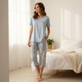 Light blue color variant of puppy pantacourt pyjama set