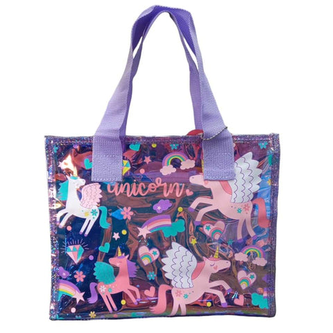 Purple Transparent Unicorn Bag