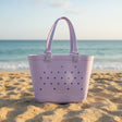 Large purple EVA beach tote bag with drainage holes, Jack Gifts Online Lebanon